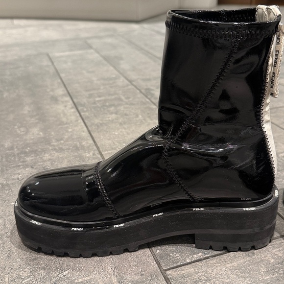 Fendi neoprene and faux leather boots - Picture 6 of 11